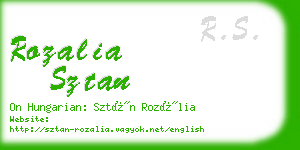 rozalia sztan business card